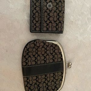 Coach coin purse and card holder